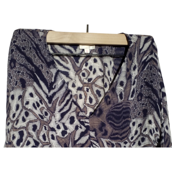 Parker Silk Sheer V-Neck Flutter Sleeve Top Blouse Size XS - Picture 2 of 7